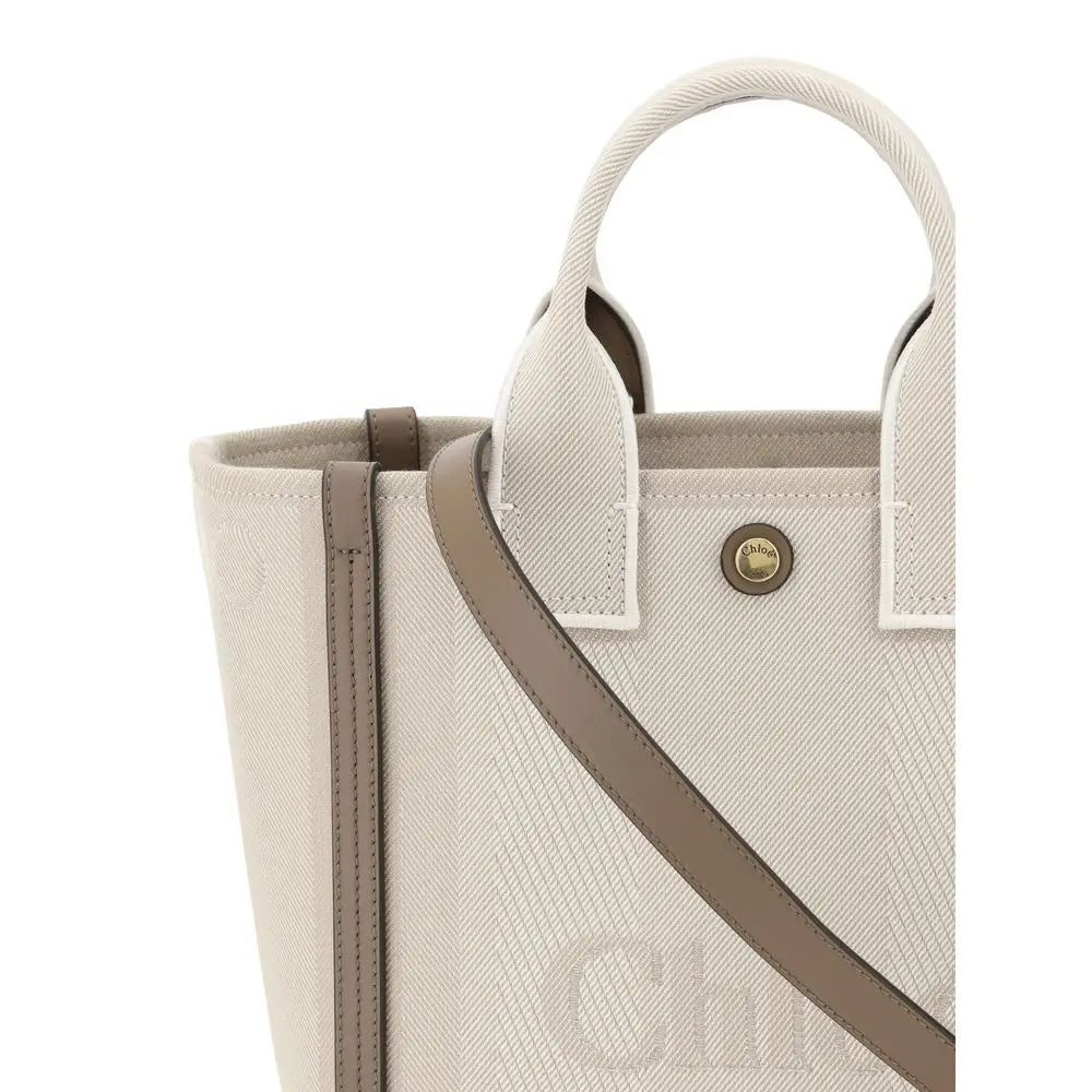 Tote bag Chloé Carry beige Chloé