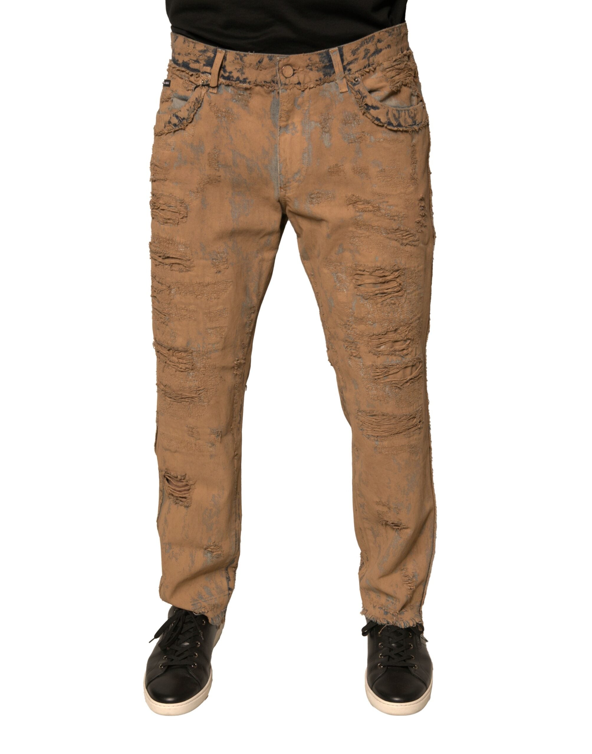 Jean Dolce & Gabbana tissé brun