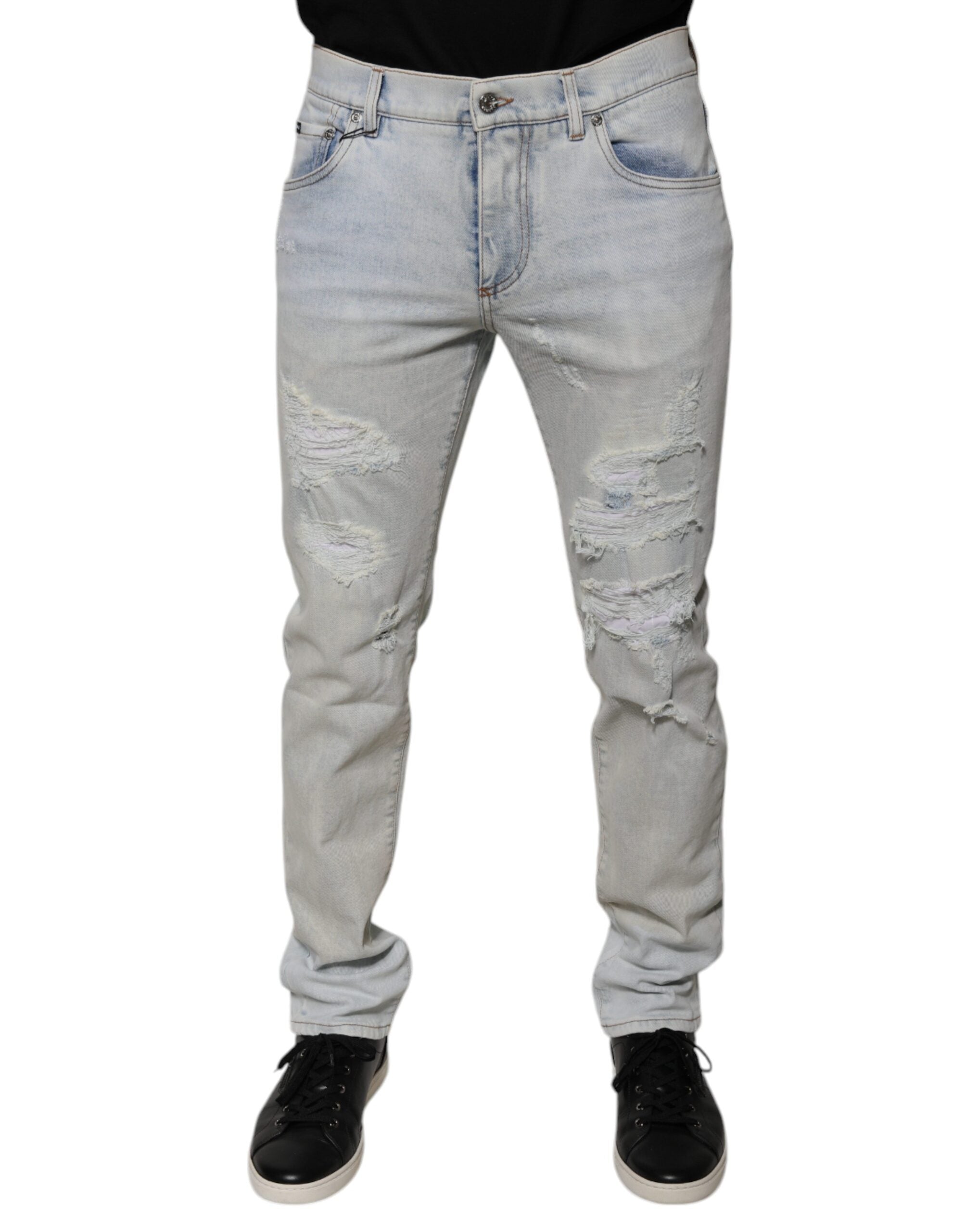 Jeans Dolce & Gabbana tissés bleu clair