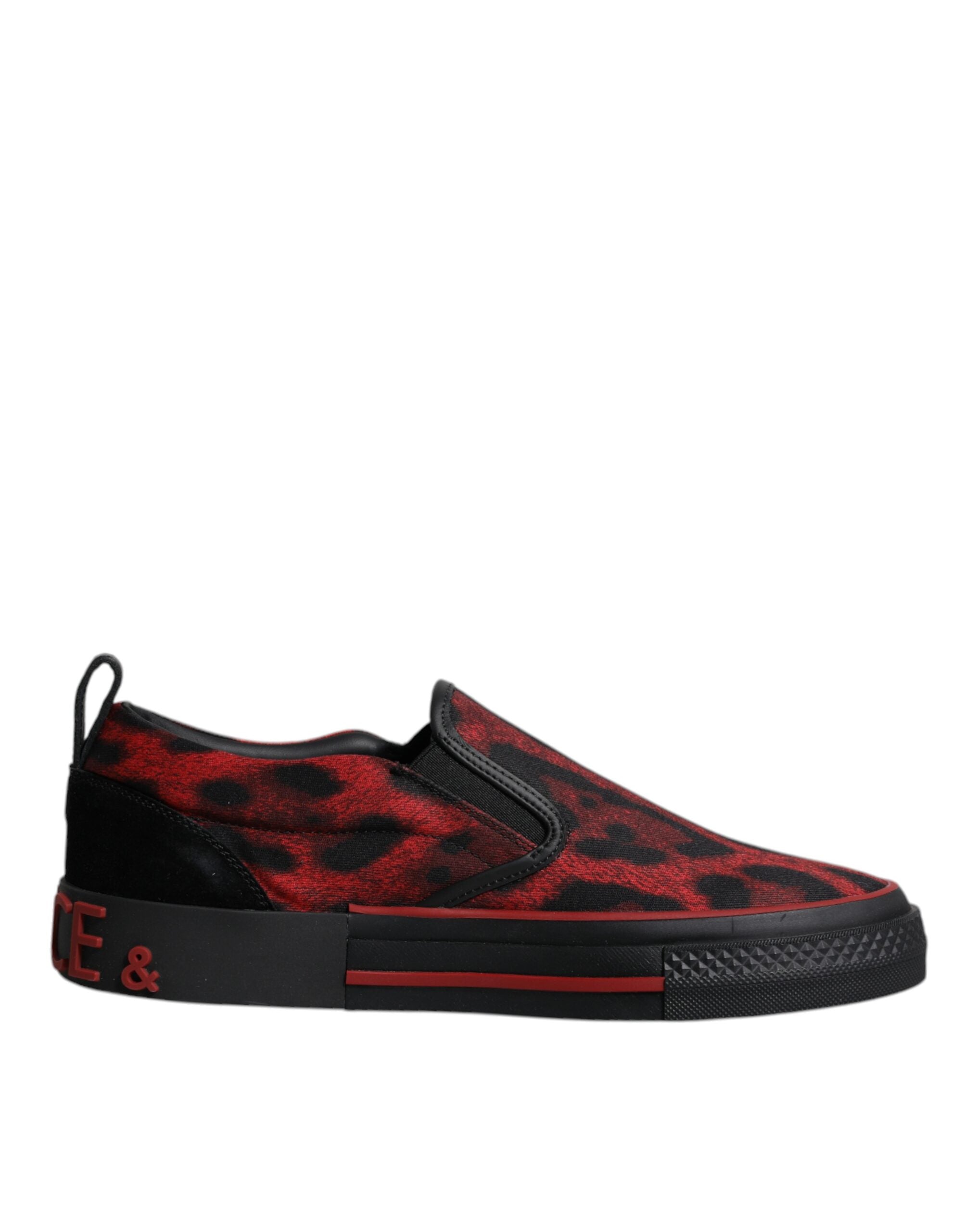 Baskets Dolce & Gabbana léopard rouges et noirs