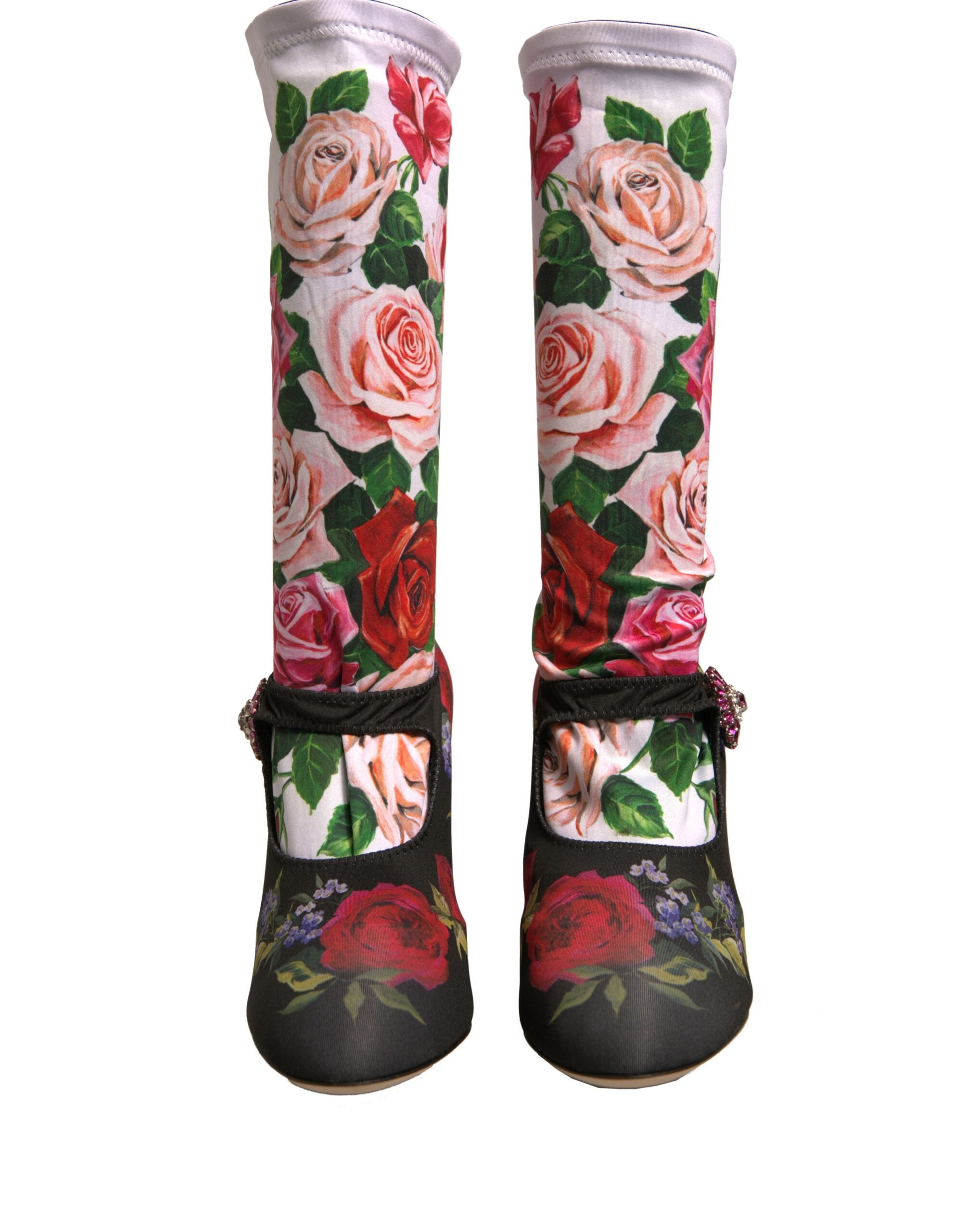 Bottines Dolce & Gabbana noires florales