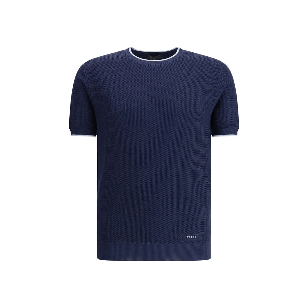 Pull Prada à manches courtes noir