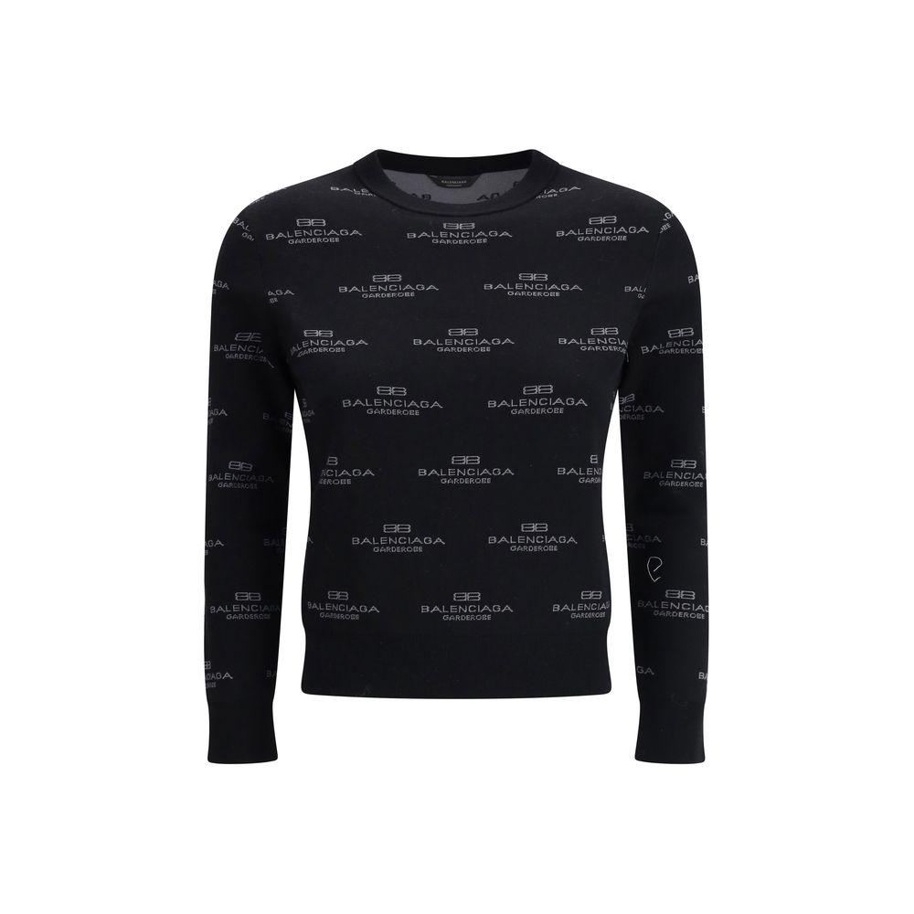 Pull Balenciaga à logo noir