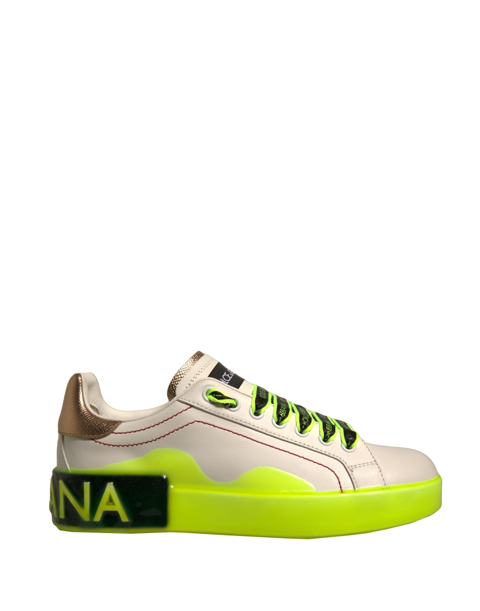 Baskets Dolce & Gabbana Portofino blanches jaunes