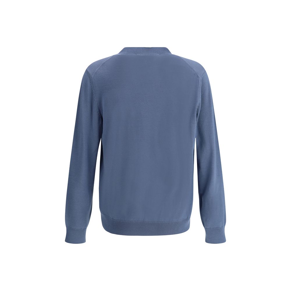 Cardigan Maison Kitsuné modèle en laine gris