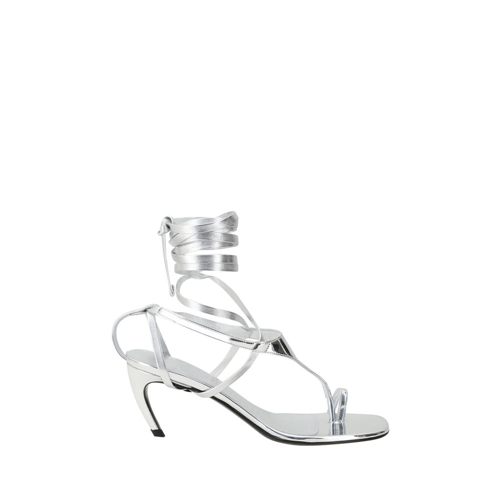 Sandales The Attico cuir beiges