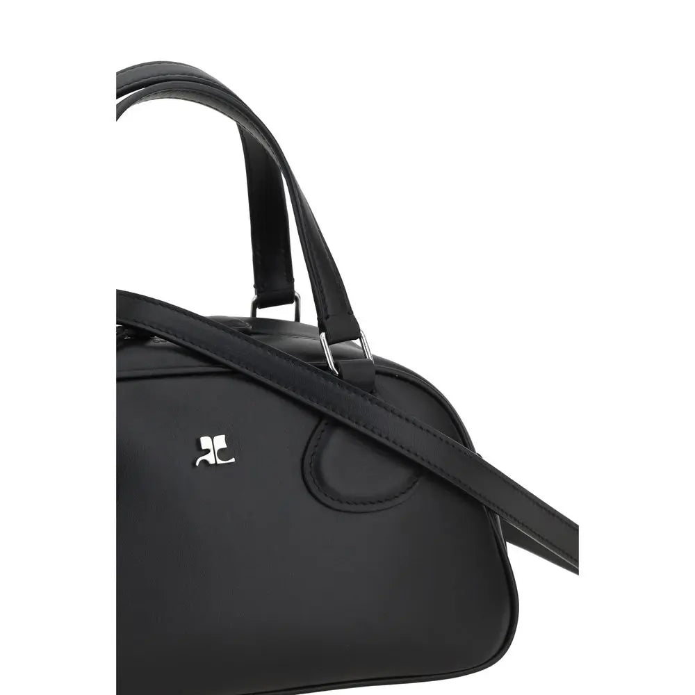 Sac à main Courrèges Friday en cuir noir Courrèges