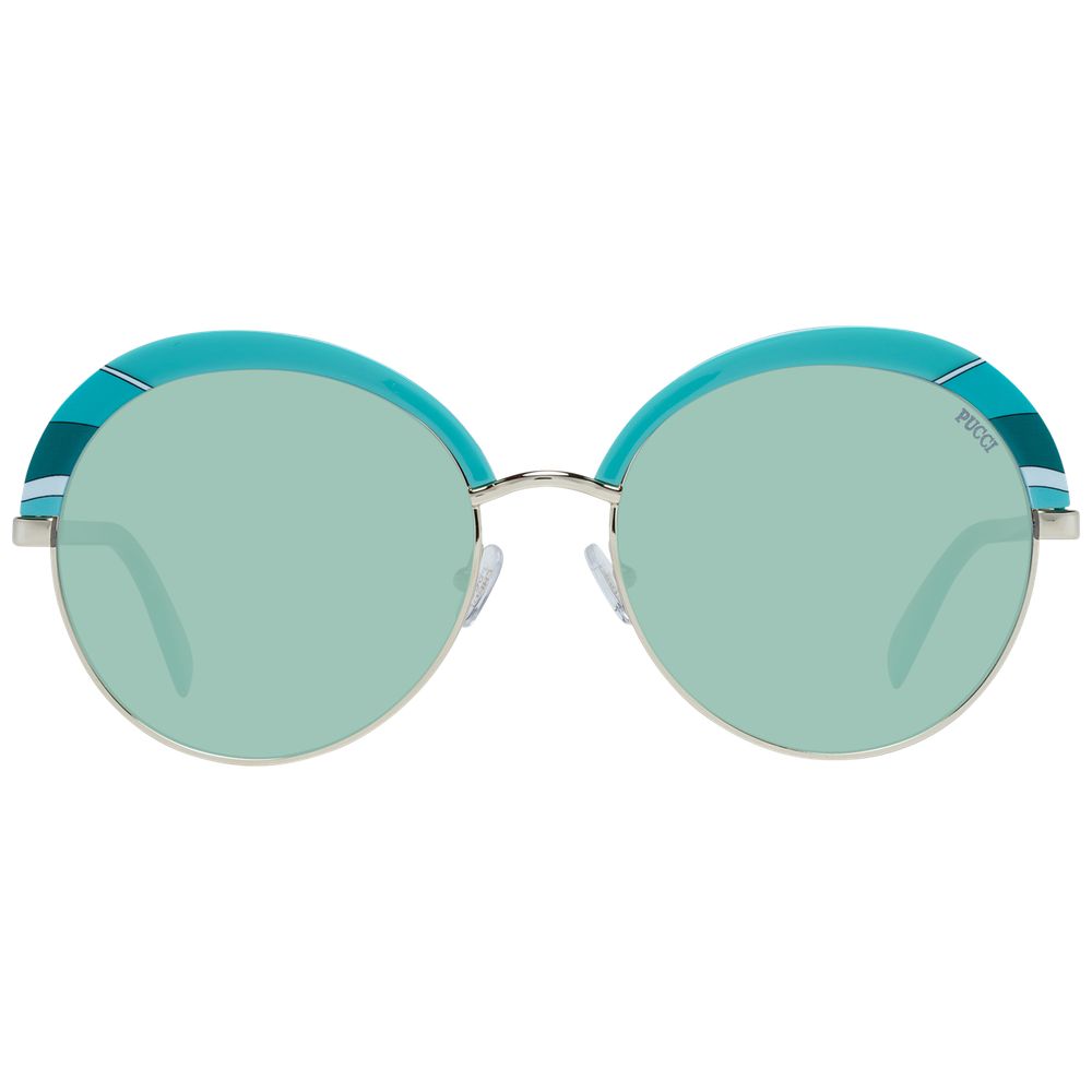 Lunettes de soleil Turquoise ovales turquoise