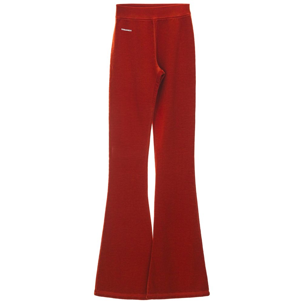 Pantalon Dsquared2 High Waist flared rouge