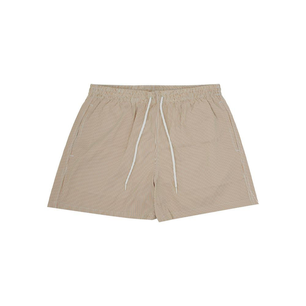 Short Malo beige à rayures micro