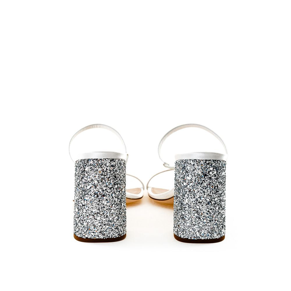 Sandales Miu Miu en soie blanches