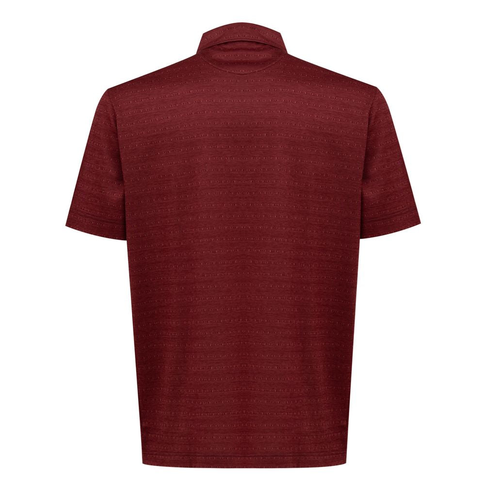 Polo Canali court rouge bordeaux