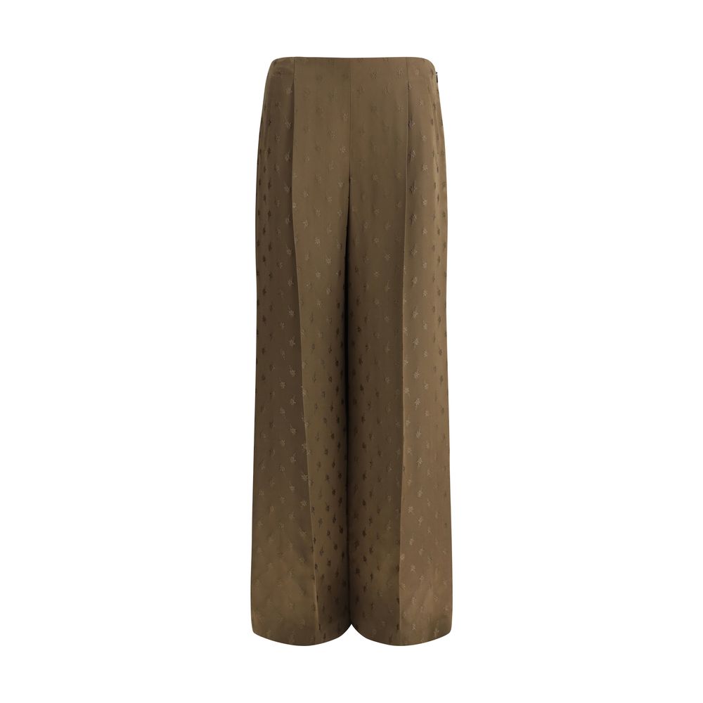 Pantalons Fendi soie beige