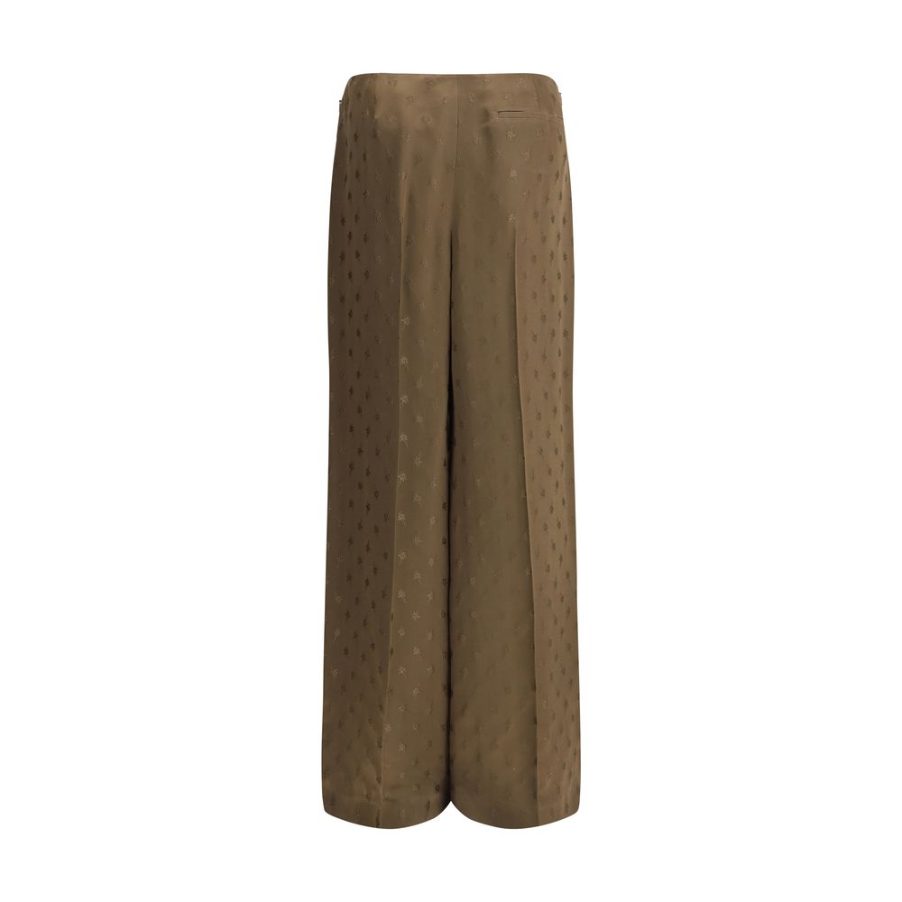 Pantalons Fendi soie beige