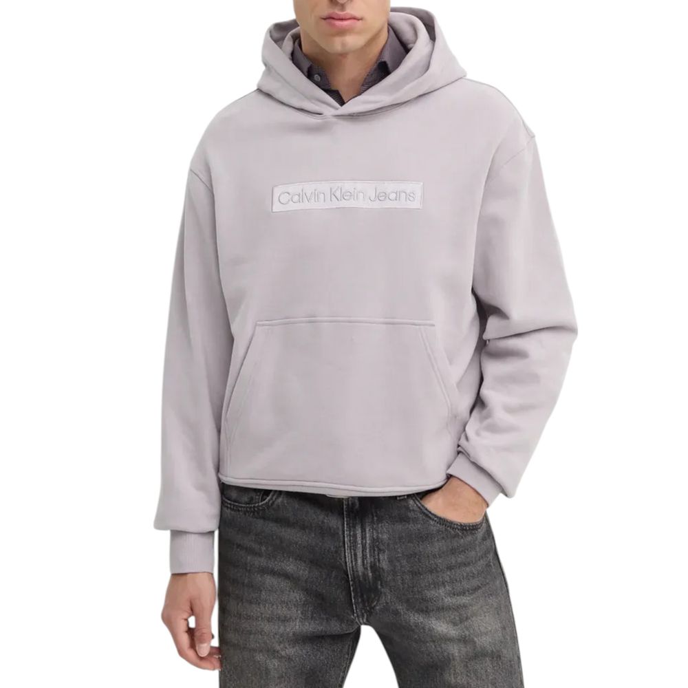 Sweat à capuche Calvin Klein EMBROIDERED BOX violet