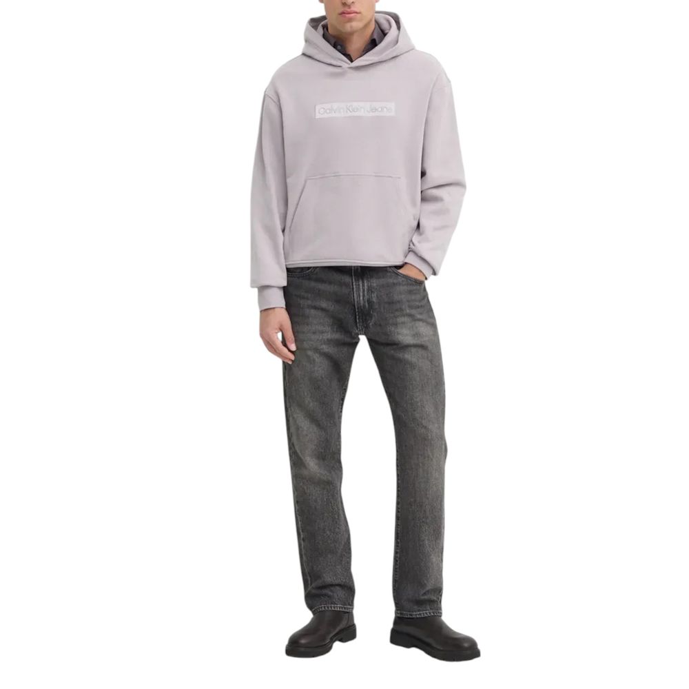 Sweat à capuche Calvin Klein EMBROIDERED BOX violet