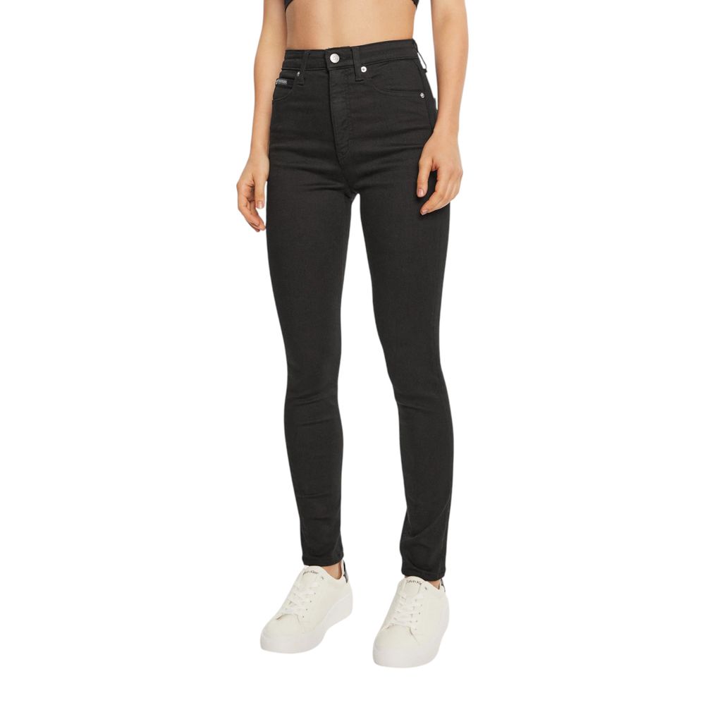 Jean Calvin Klein HIGH RISE SKINNY noir