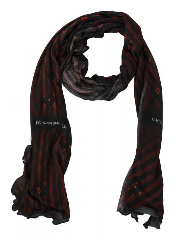 Écharpe CoSTUME NATIONAL C’N’C rayée noir rouge