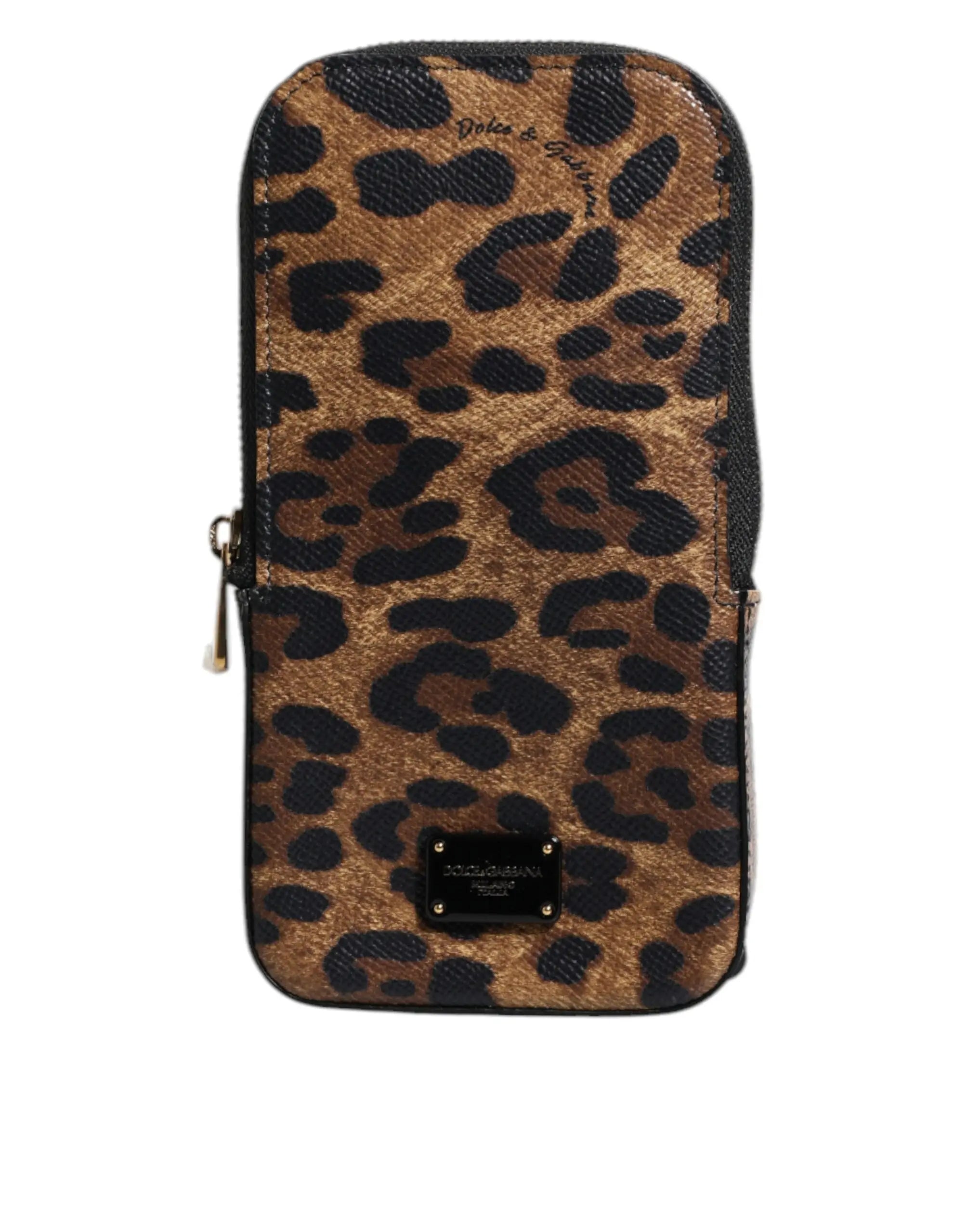 Portefeuille Dolce & Gabbana Dauphine léopard marron Dolce & Gabbana