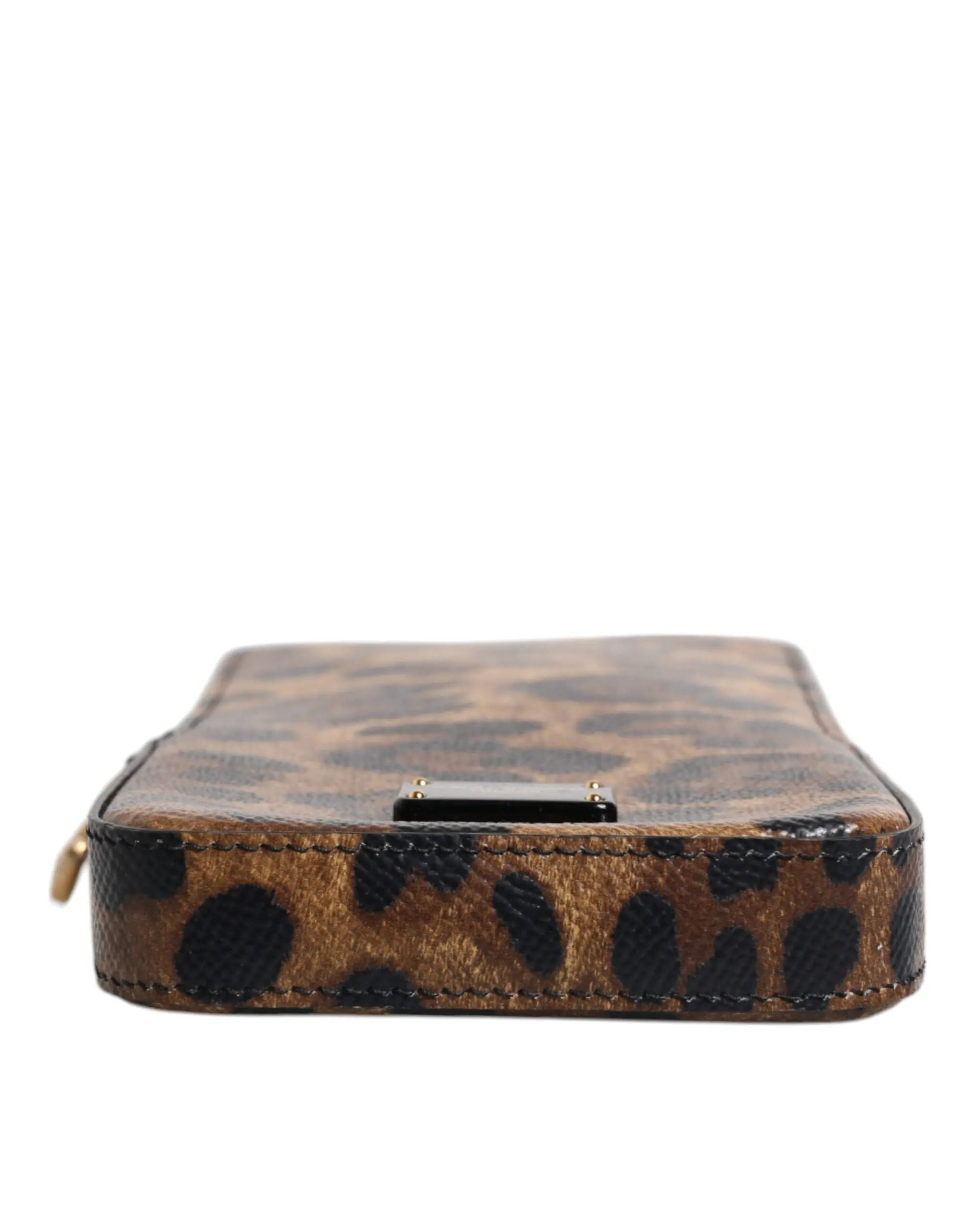 Portefeuille Dolce & Gabbana Dauphine léopard marron Dolce & Gabbana