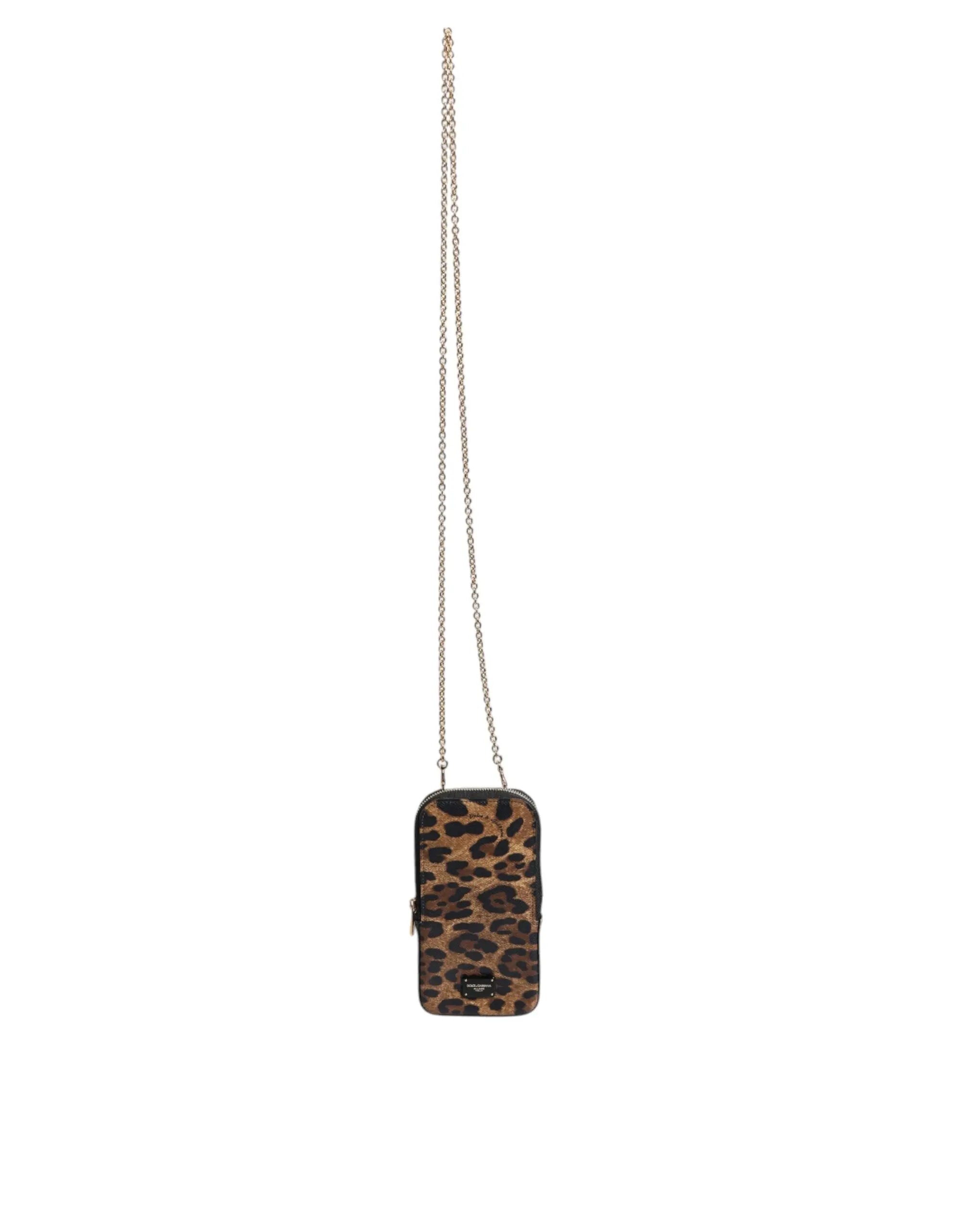 Portefeuille Dolce & Gabbana Dauphine léopard marron Dolce & Gabbana