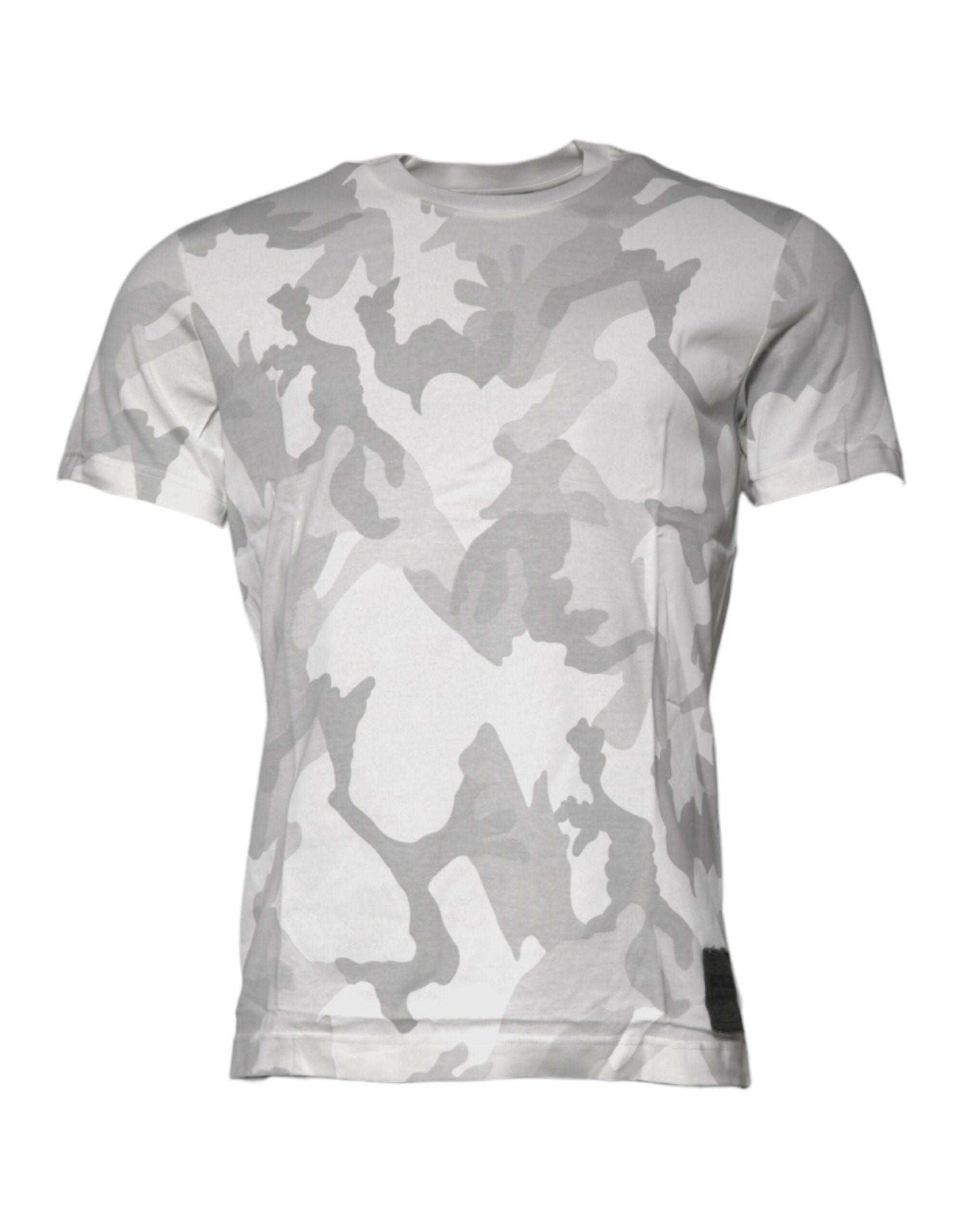 T-shirt Dolce & Gabbana camouflage blanc gris