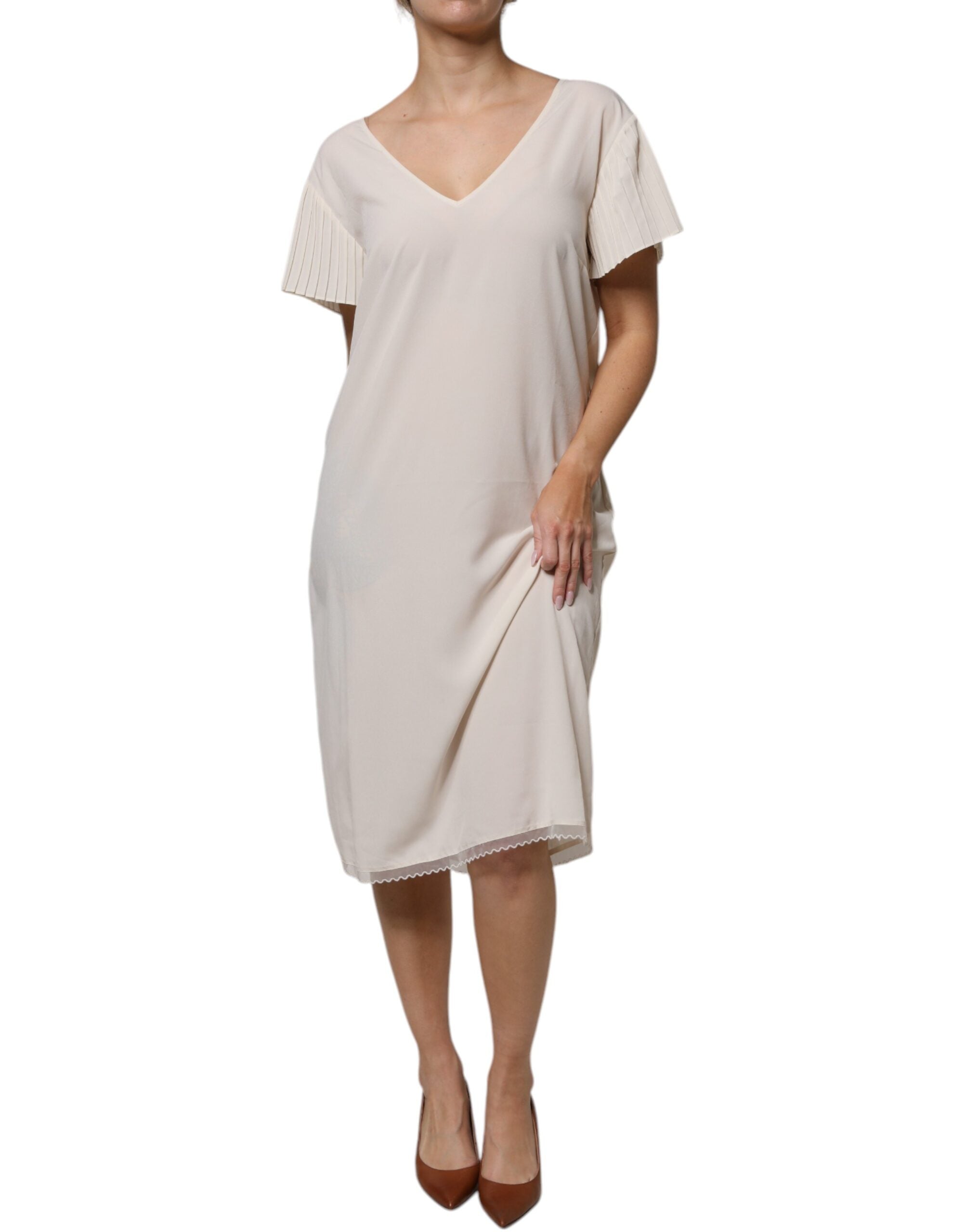 Robe PESERICO V-neck off white