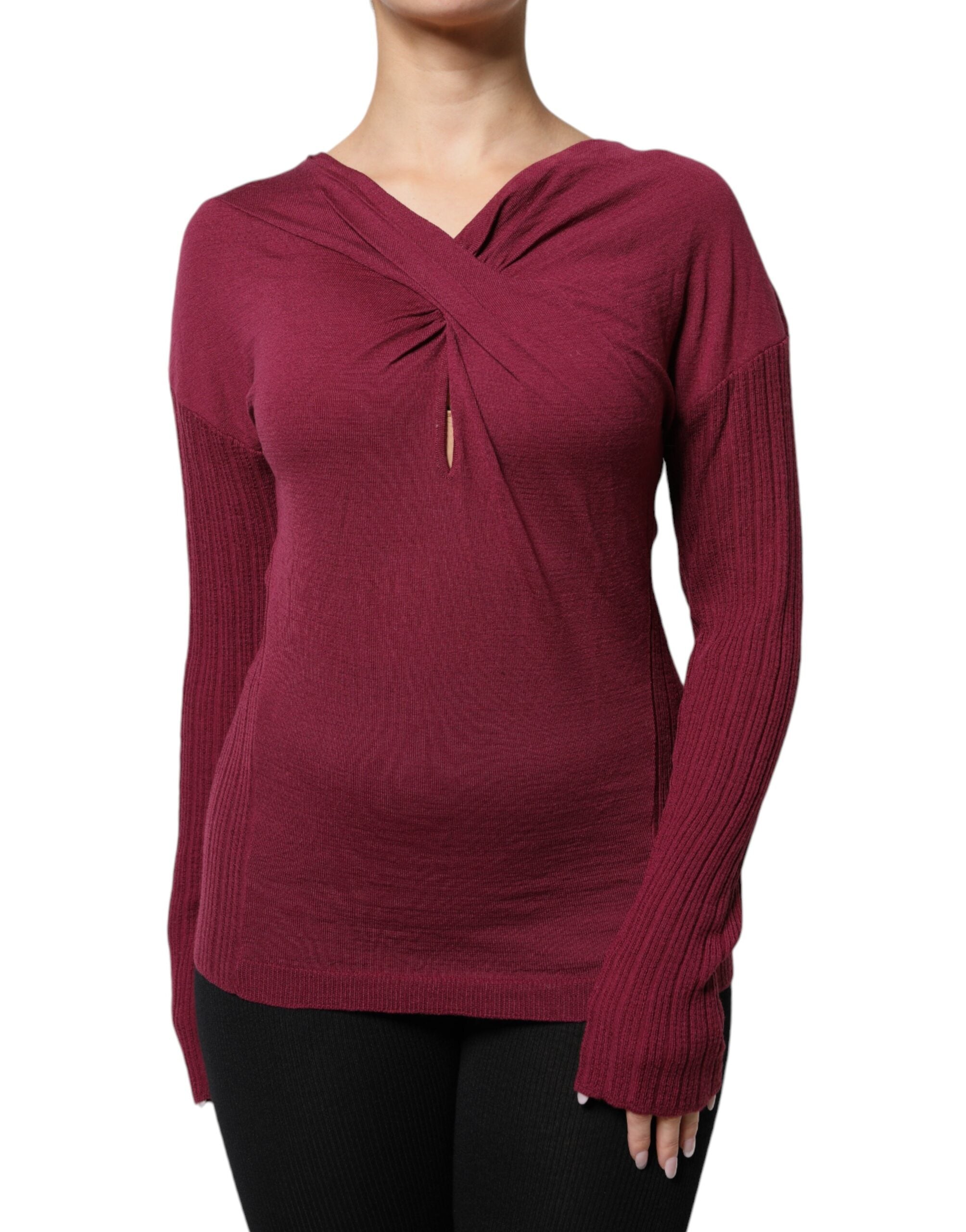 Pull Class Roberto Cavalli Keyhole bordeaux
