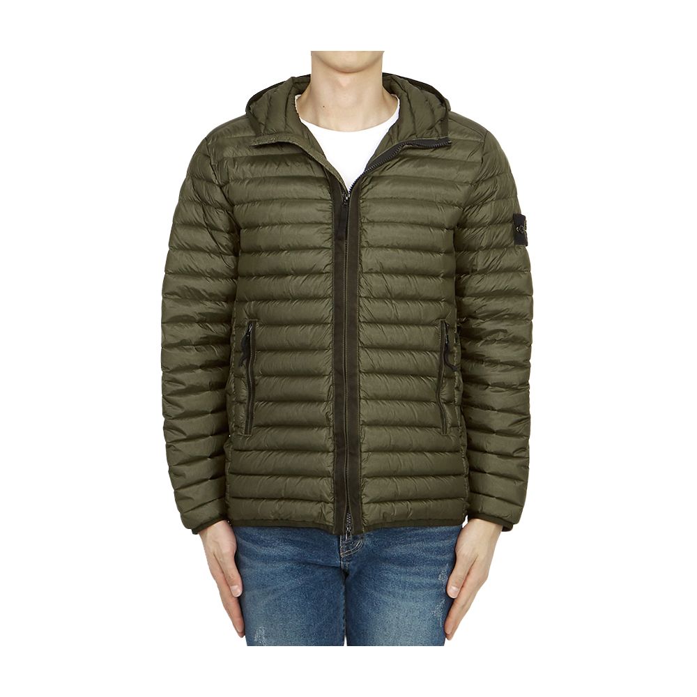 Veste Stone Island en nylon verte