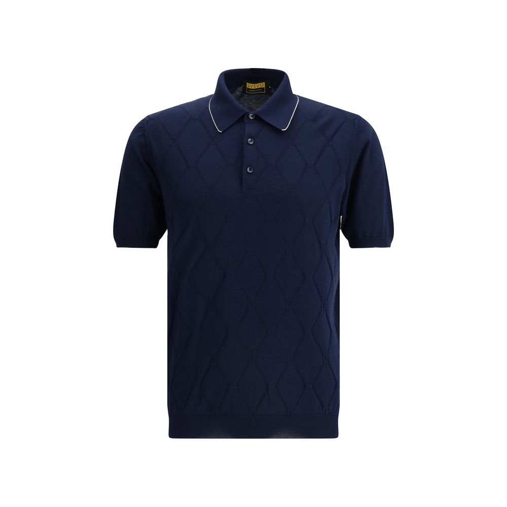 Polo Svevo en tricot bleu