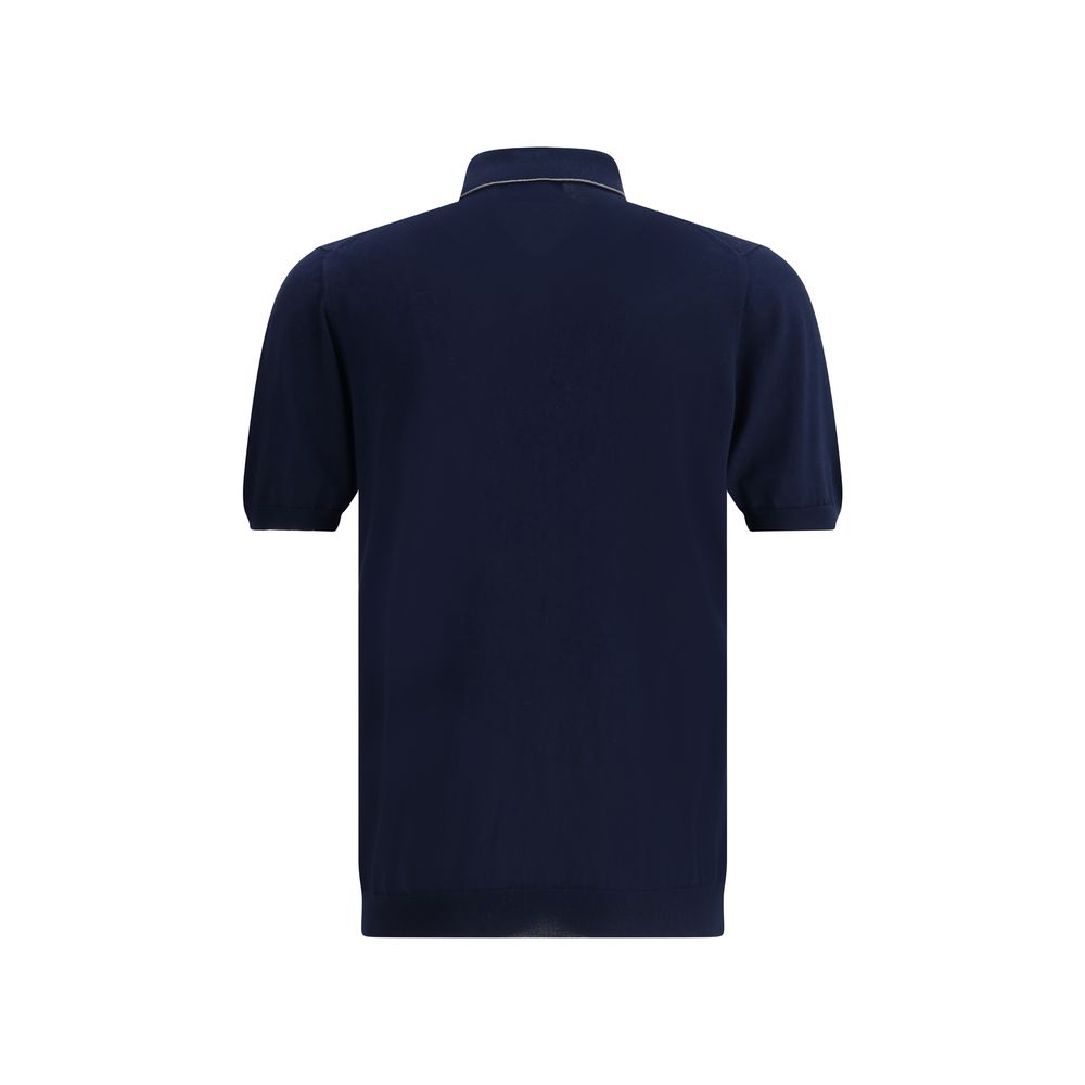 Polo Svevo en tricot bleu