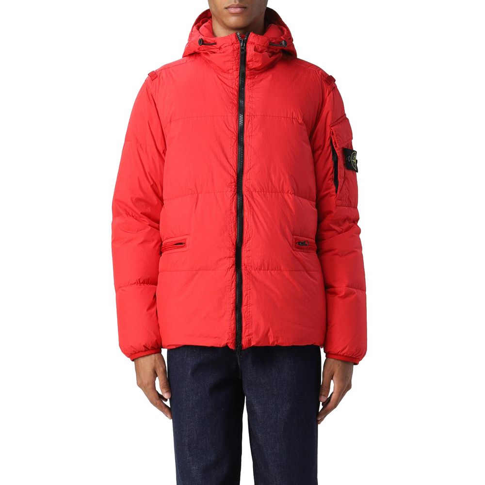 Veste Stone Island en nylon rouge