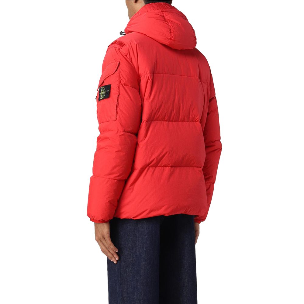 Veste Stone Island en nylon rouge