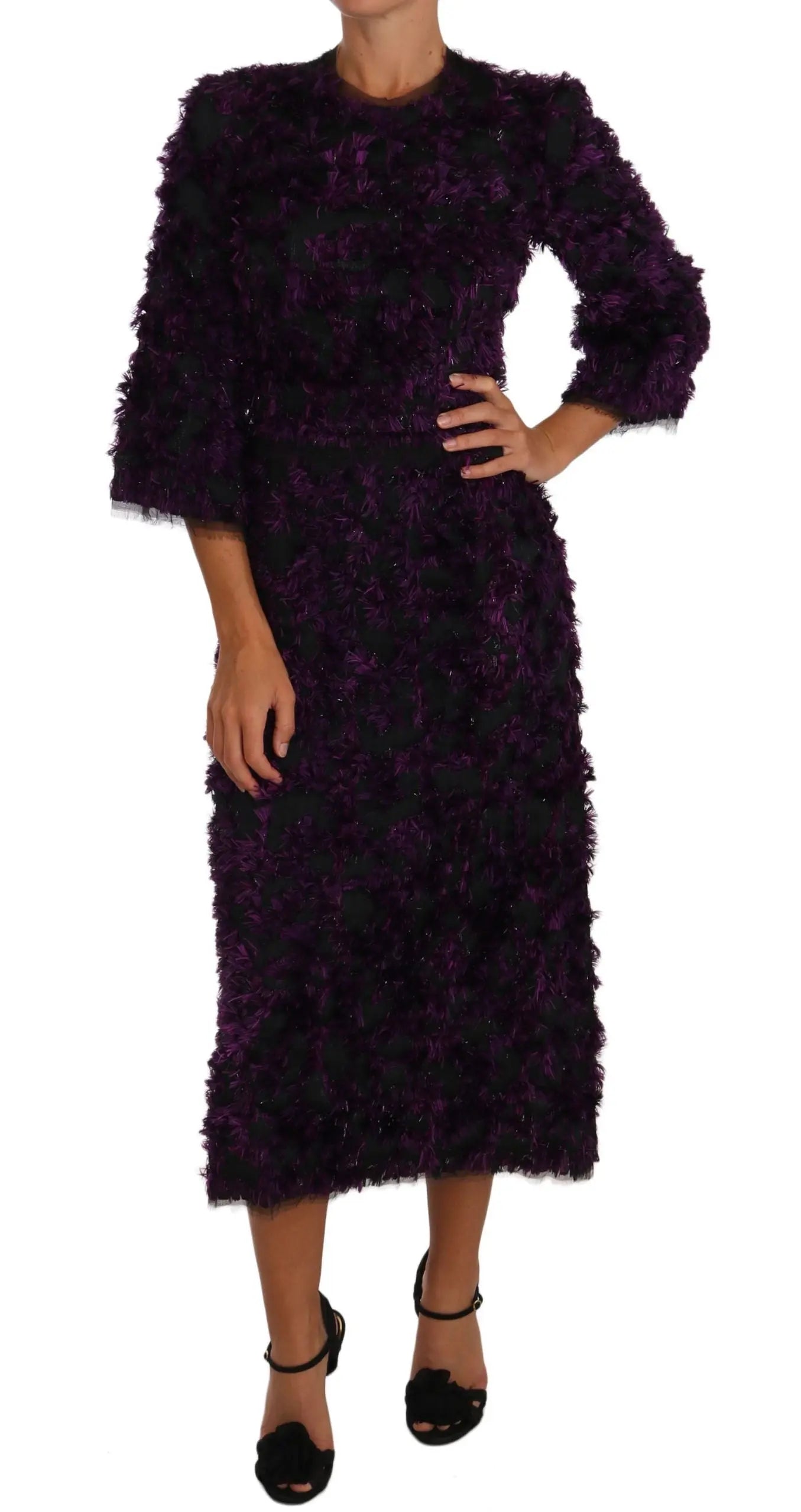 Robe Dolce & Gabbana mi-longue violette Dolce & Gabbana