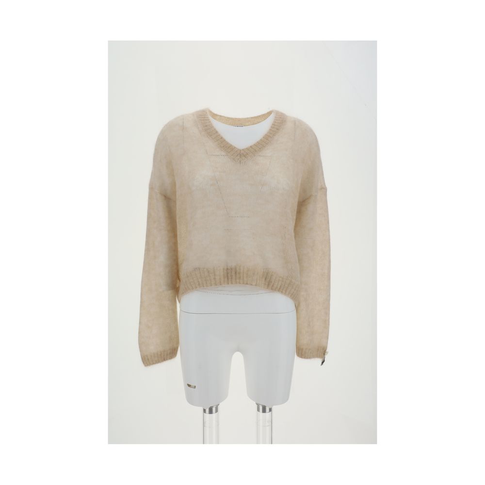 Pull Brunello Cucinelli V-neck beige