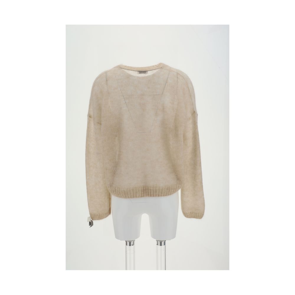 Pull Brunello Cucinelli V-neck beige