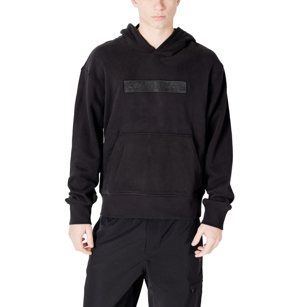 Hoodie Calvin Klein EMBROIDERED BOX noir
