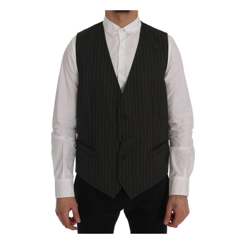 Gilet Dolce & Gabbana STAFF gris rayé