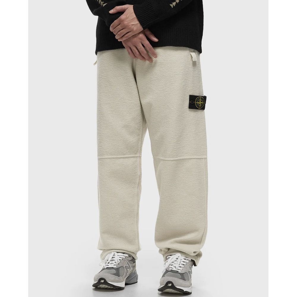 Pantalon Stone Island blanc crémeux