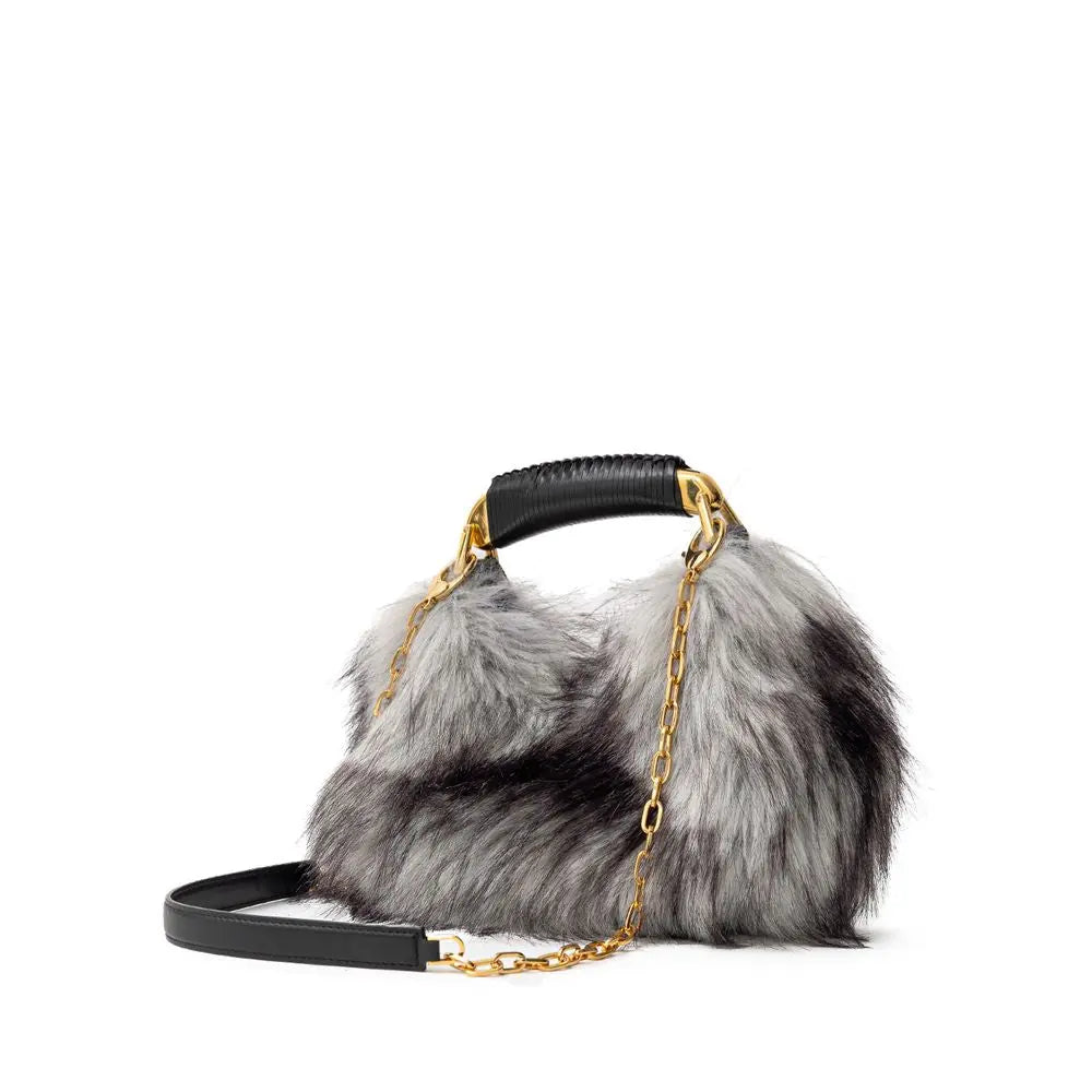 Sac hobo Tom Ford Eco Fur gris Tom Ford