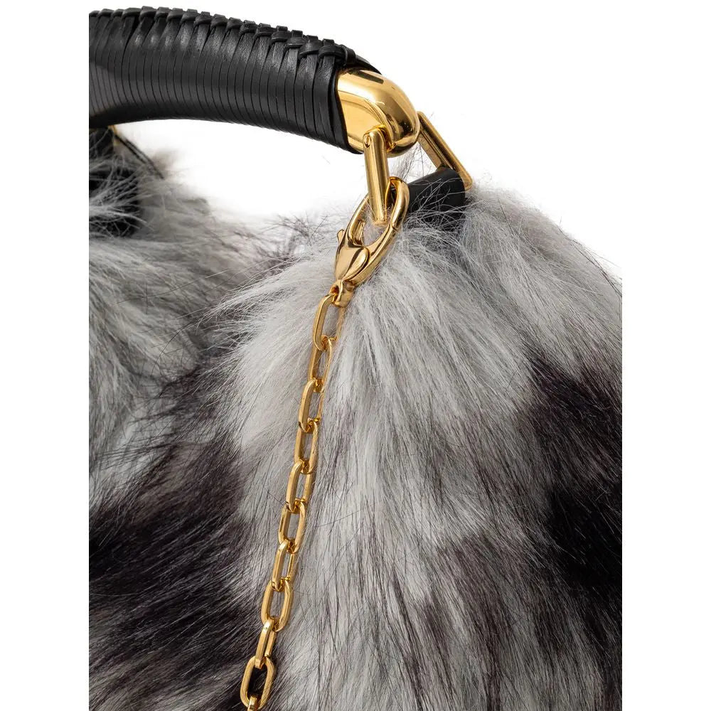 Sac hobo Tom Ford Eco Fur gris Tom Ford