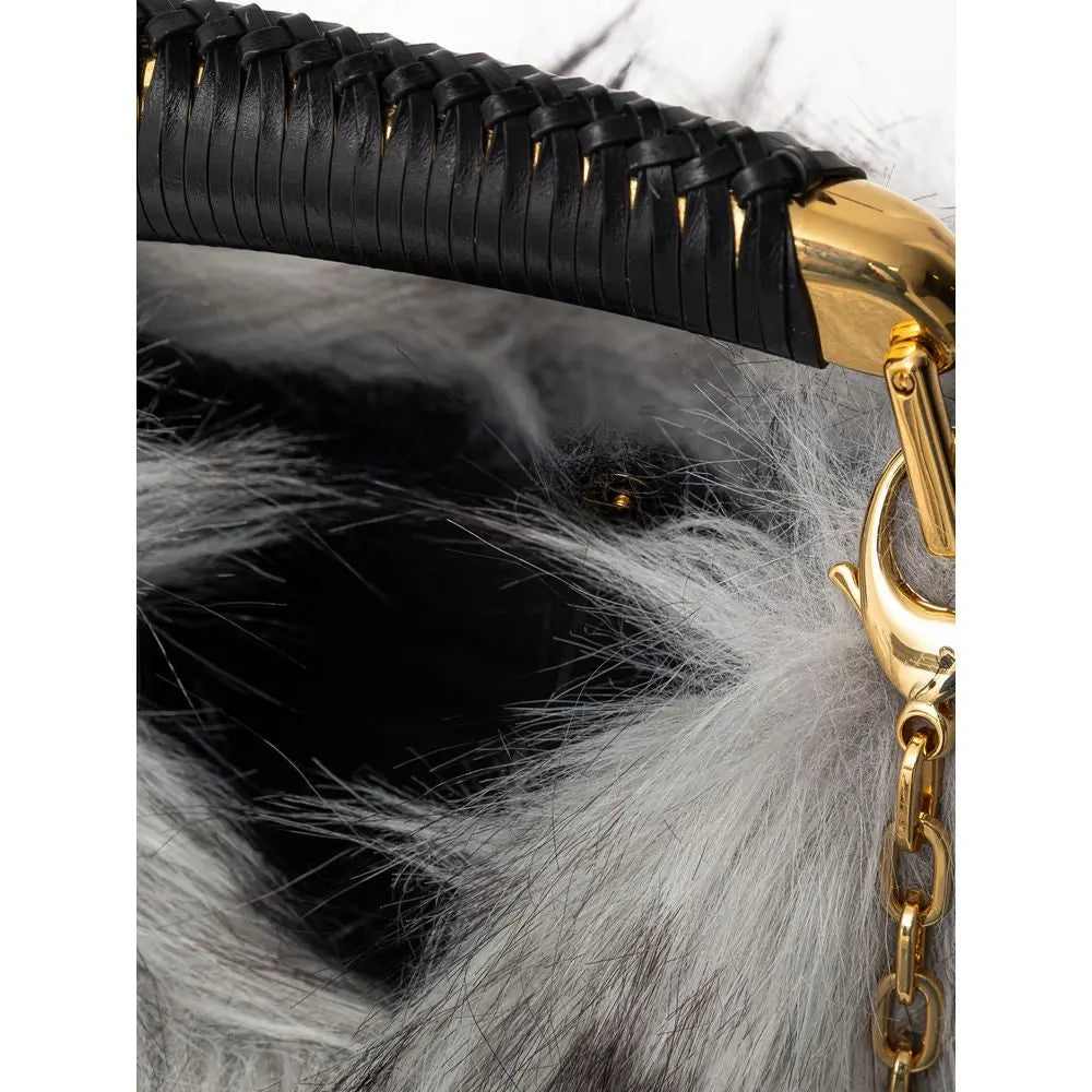 Sac hobo Tom Ford Eco Fur gris Tom Ford
