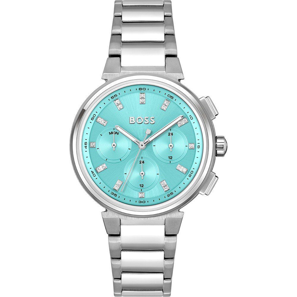 Montre acier inoxydable turquoise