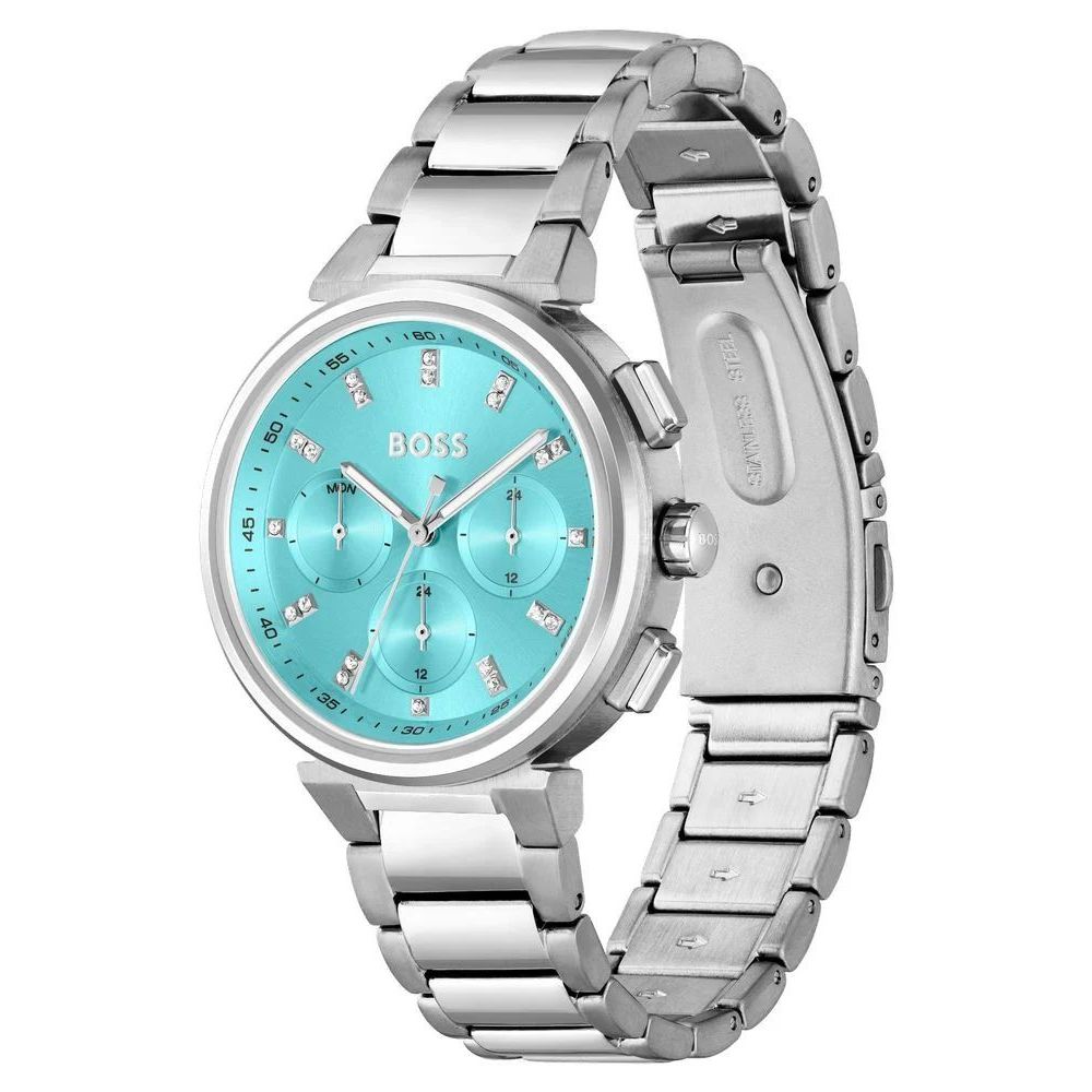 Montre acier inoxydable turquoise
