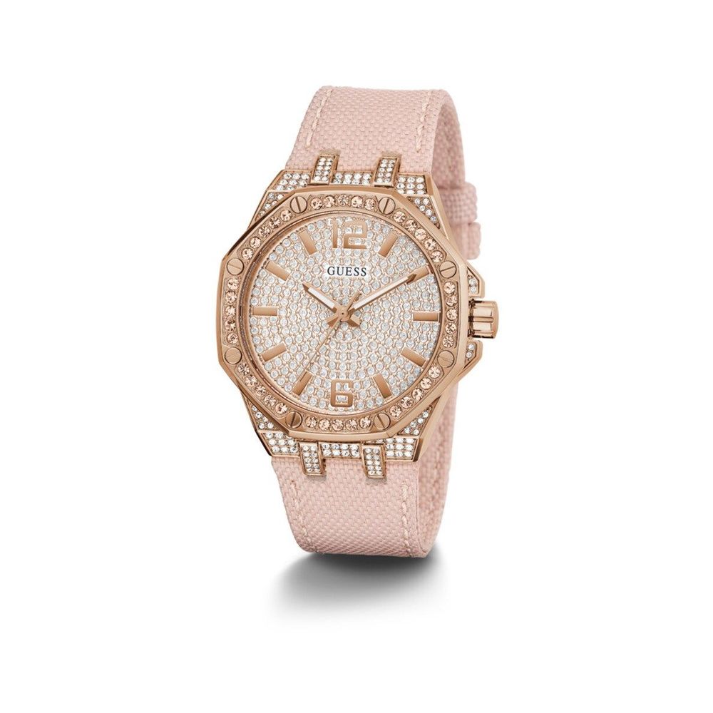 Montre Multicolore en Cuir Rose