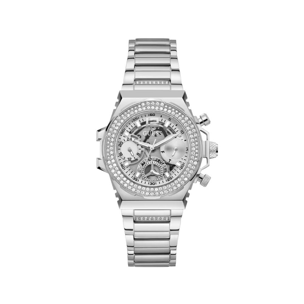 Montre Grey Stainless Steel multifonction grise