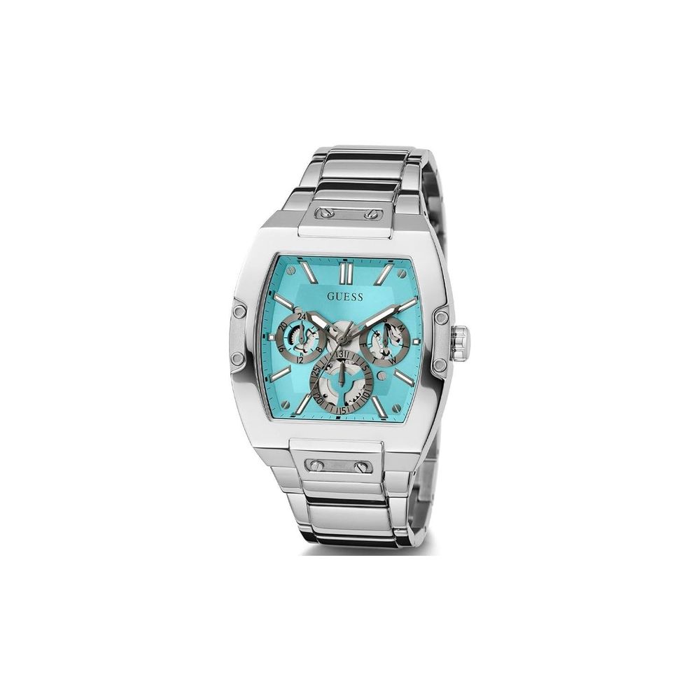 Montre gris acier Phoenix bleue