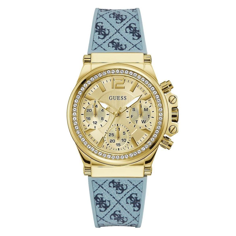 Montre Quartz Charisma dorée et bleue