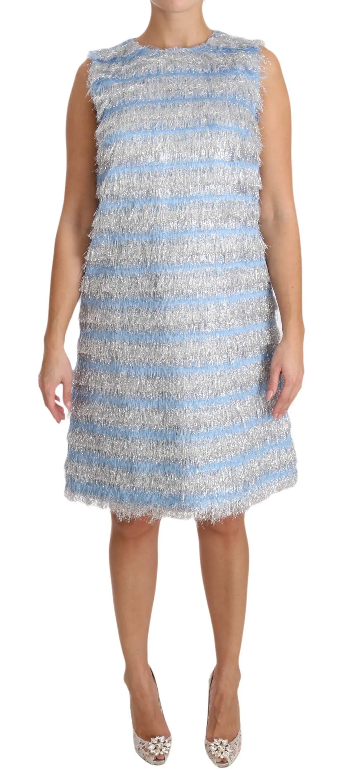 Robe Dolce & Gabbana shift bleu argent Dolce & Gabbana