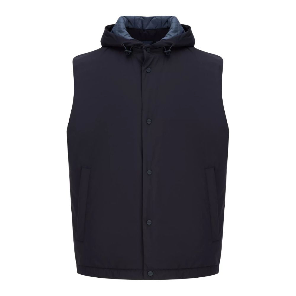 Gilet Herno avec capuche bleu